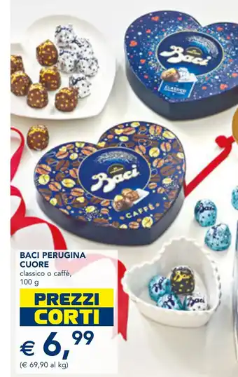 Esselunga BACI PERUGINA CUORE classico o caffè, 100 g offerta
