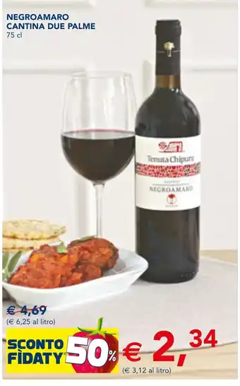 Esselunga NEGROAMARO CANTINA DUE PALME 75 cl offerta