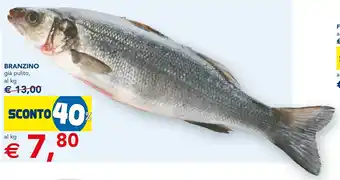 Esselunga BRANZINO già pulito, al kg offerta