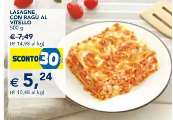 Esselunga LASAGNE CON RAGÙ AL VITELLO 500 g offerta