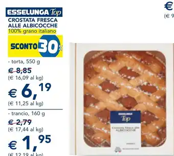 Esselunga ESSELUNGA Top CROSTATA FRESCA ALLE ALBICOCCHE 100% grano italiano torta 550 g offerta