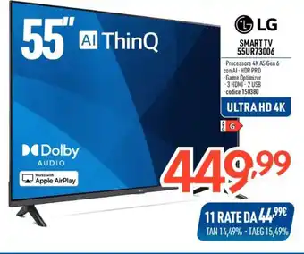 Elettrosintesi LG SMART TV 55UR73006 offerta