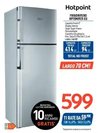 Hotpoint FRIGORIFERO HP70M192X EU