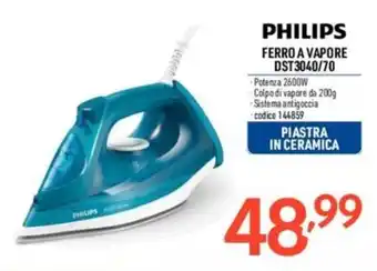 Elettrosintesi PHILIPS FERRO A VAPORE DST3040/70 offerta