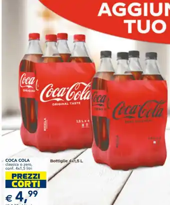 Esselunga COCA COLA classica o zero, conf. 4x1,5 litri offerta