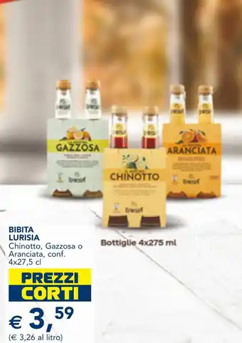 Esselunga BIBITA LURISIA Chinotto, Gazzosa o Aranciata, conf. 4x27,5 cl offerta