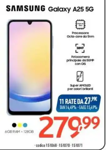 Elettrosintesi SAMSUNG Galaxy A25 5G offerta