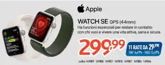 Elettrosintesi Apple WATCH SE GPS (44mm) offerta