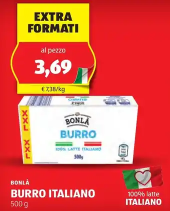 ALDI BONLÀ BURRO ITALIANO 500 g offerta