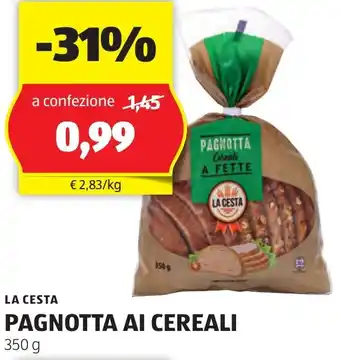 ALDI LA CESTA PAGNOTTA AI CEREALI 350 g offerta