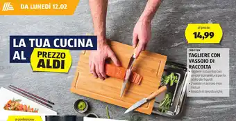 ALDI CROFTON TAGLIERE CON VASSOIO DI RACCOLTA offerta