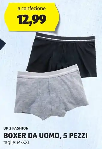 ALDI UP 2 FASHION BOXER DA UOMO, 5 PEZZI taglie: M-XXL offerta