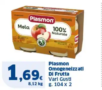 Plasmon Omogeneizzati Di Frutta Varl Gusti g. 104 x 2