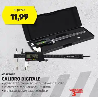 ALDI WORKZONE CALIBRO DIGITALE offerta