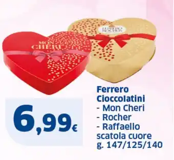 Ferrero Cioccolatini - Mon Cheri - Rocher - Raffaello scatola cuore g. 147/125/140