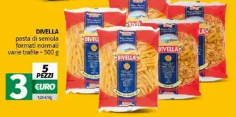 Superstore Pam DIVELLA pasta di semola formati normali varie trafile - 500 g offerta