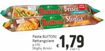 Paghi Poco Pasta BUITONI Rettangolare g 230 Sfoglia, Brisée offerta