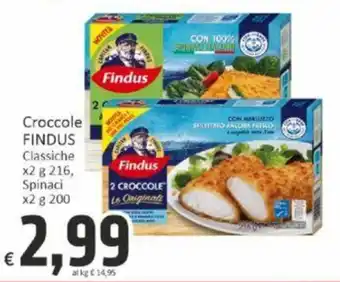 Croccole FINDUS Classiche x2 g 216, Spinaci x2 g 200