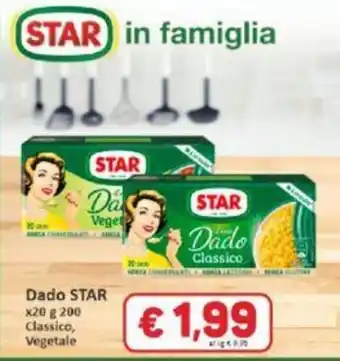 Paghi Poco Dado STAR x20 g 200 Classico, Vegetale offerta