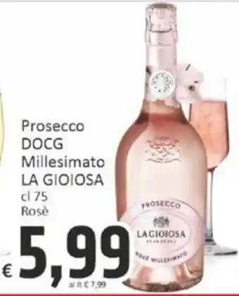 Paghi Poco Prosecco DOCG Millesimato LA GIOIOSA cl 75 Rosè offerta