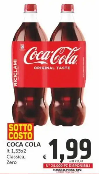 Paghi Poco COCA COLA It 1,35x2 Classica, Zero offerta