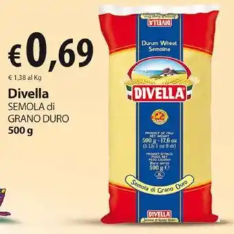 Extra Supermercati Divella SEMOLA di GRANO DURO 500 g offerta