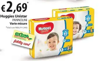 Extra Supermercati Huggies Unistar PANNOLINI Varie misure offerta