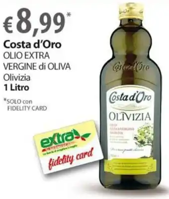 Extra Supermercati Costa d'Oro OLIO EXTRA VERGINE di OLIVA Olivizia 1 Litro offerta