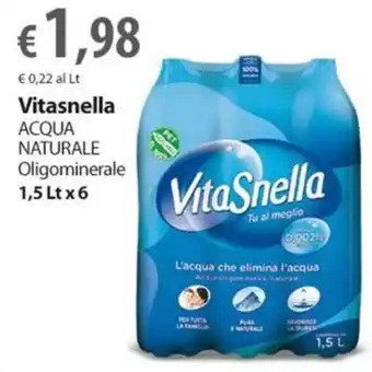 Extra Supermercati Vitasnella ACQUA NATURALE Oligominerale 1,5 Lt x 6 offerta