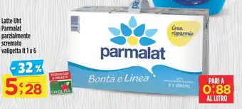 Crai Latte Uht Parmalat parzialmente scremato valigetta It 1 x 6 offerta