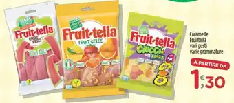 Crai Caramelle Fruittella vari gusti varie grammature offerta