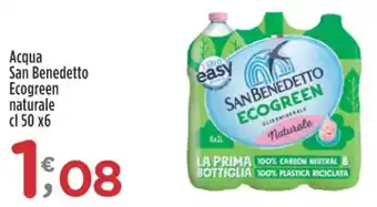 Crai Acqua San Benedetto Ecogreen naturale cl 50 x6 offerta