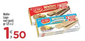 Crai Wafer Lago vari gusti gr 125 x 2 offerta