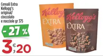 Crai Cereali Extra Kellogg's original/ cioccolato e nocciole gr 375 offerta