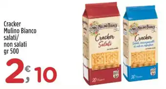 Crai Cracker Mulino Bianco salati/ non salati gr 500 offerta