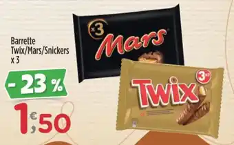 Barrette Twix/Mars/Snickers x 3