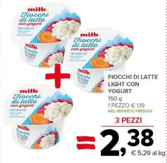 Todis FIOCCHI DI LATTE LIGHT CON YOGURT 150 G offerta