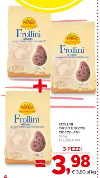 Todis FROLLINI CACAO E GOCCE CIOCCOLATO 350 g offerta