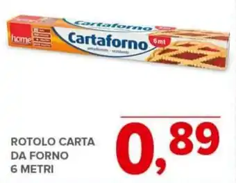 Todis ROTOLO CARTA DA FORNO 6 METRI offerta