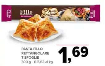 Todis PASTA FILLO RETTANGOLARE 7 SFOGLIE 300g offerta