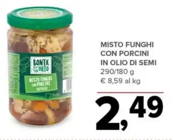 Todis MISTO FUNGHI CON PORCINI IN OLIO DI SEMI 290/180 g offerta