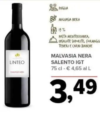 Todis MALVASIA NERA SALENTO IGT 75 cl offerta