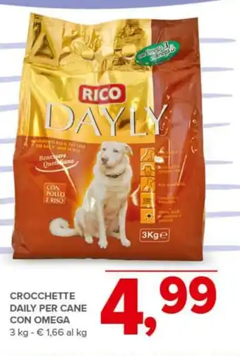 Todis CROCCHETTE DAILY PER CANE CON OMEGA 3 kg offerta