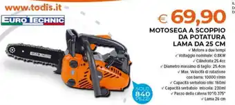 Todis MOTOSEGA A SCOPPIO DA POTATURA LAMA DA 25 CM offerta