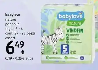 dm drogerie markt babylove nature pannolini taglia 2 - 6 conf. 27-36 pezzi assort. offerta