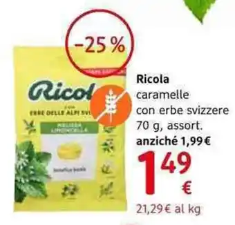 dm drogerie markt Ricola caramelle con erbe svizzere 70 g, assort. anziché offerta