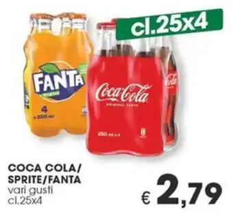 Despar COCA COLA/ SPRITE/FANTA vari gusti cl.25x4 offerta