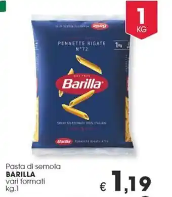 Despar Pasta di semola BARILLA vari formati kg.1 offerta