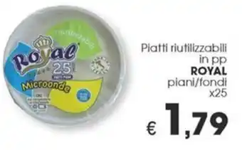 Despar Piatti riutilizzabili in pp piani/fondi x25 offerta