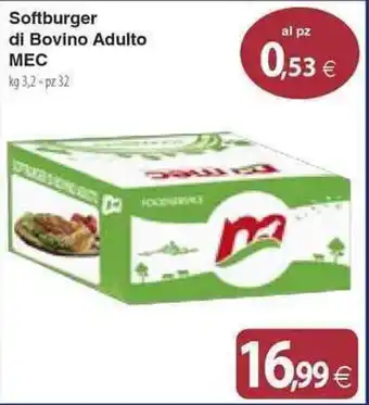 Docks Cash&Carry Softburger di Bovino Adulto MEC kg 3,2-pz 32 offerta